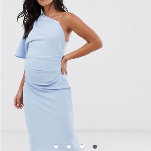 ASOS DESIGN Maternity 1 shoulder strap midi dress - Picture 7 of 8